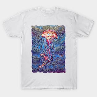 Jellyfish Mosaic Art Design T-Shirt